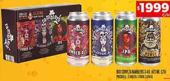 Supermercados DIA BOX CERVEZA RAMBLERS X 4U. oferta