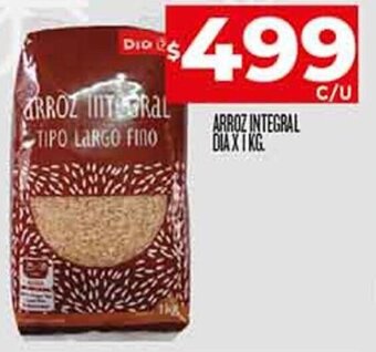 Supermercados DIA ARROZ INTEGRAL DIA X 1KG oferta