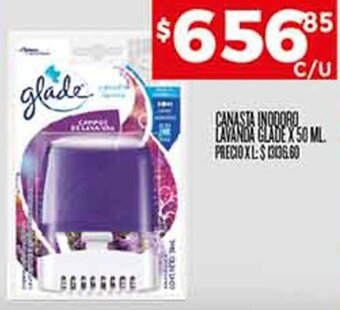 Supermercados DIA CANASTA INODORO LAVANDA GLADE X 50 ML. oferta