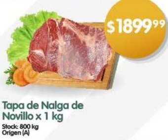 Supermercados Buenos Días Tapa de Nalga de Novillo x 1 kg oferta