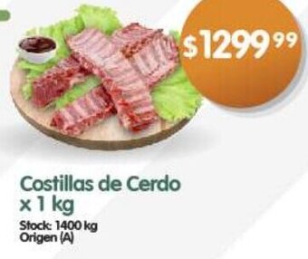 Supermercados Buenos Días Costillas de Cerdo x 1 kg oferta