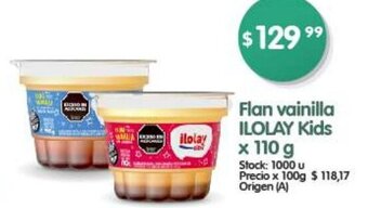 Supermercados Buenos Días Flan vainilla ILOLAY Kids X 110G oferta