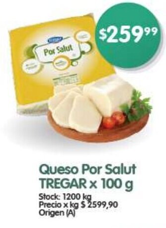 Supermercados Buenos Días Queso Por Salut TREGAR x 100 g oferta