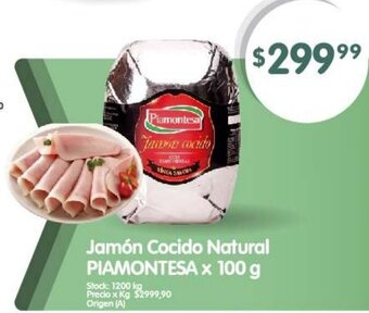 Supermercados Buenos Días Jamón Cocido Natural PIAMONTESA x 100 g oferta