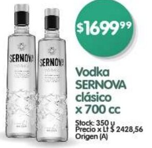 Supermercados Buenos Días Vodka SERNOVA clásico x 700 cc oferta