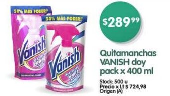 Supermercados Buenos Días Quitamanchas VANISH doy pack x 400 ml oferta