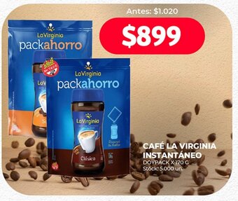 Supermercados Tadicor CAFÉ LA VIRGINIA INSTANTÁNEO DOYPACK X 170 G oferta