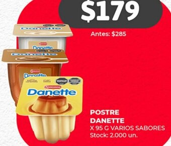 Supermercados Tadicor POSTRE DANETTE X 95 G VARIOS SABORES oferta