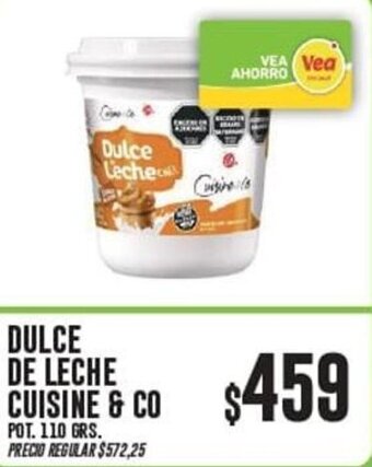 Supermercados Vea DULCE DE LECHE CUISINE & CO POT.110 GRS. oferta
