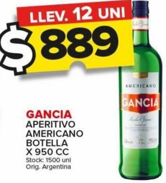 Carrefour Maxi GANCIA APERITIVO AMERICANO BOTELLA X 950 CC oferta