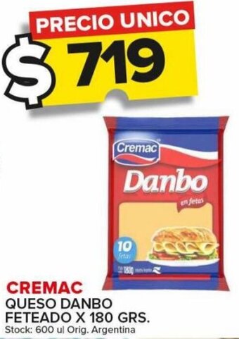 Carrefour Maxi CREMAC QUESO DANBO FETEADO X 180 GRS. oferta