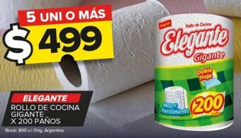 Carrefour Maxi ELEGANTE ROLLO DE COCINA GIGANTE X 200 PAÑOS oferta