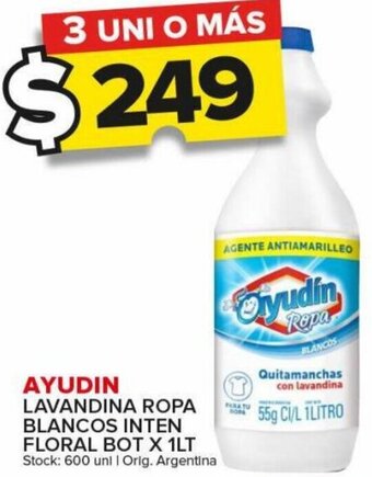 Carrefour Maxi AYUDIN LAVANDINA ROPA BLANCOS INTEN FLORAL BOT X 1LT oferta