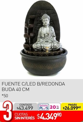 La Anonima FUENTE C/LED B/REDONDA BUDA 40 CM oferta