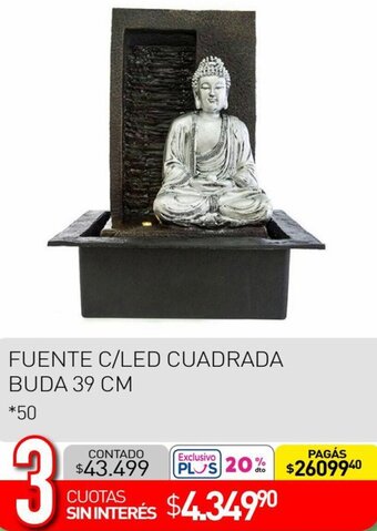 La Anonima FUENTE C/LED CUADRADA BUDA 39 CM *50 oferta