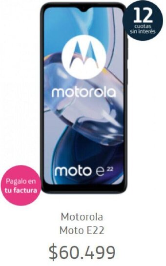 Movistar Motorola Moto E22 oferta