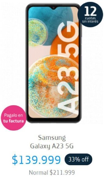 Movistar Samsung Galaxy A23 5G oferta