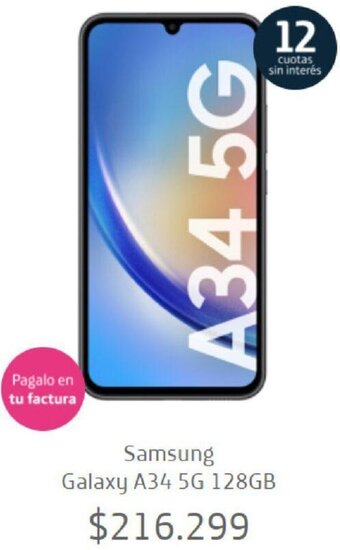 Movistar Samsung Galaxy A34 5G 128GB oferta