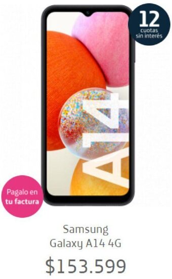 Movistar Samsung Galaxy A14 4G oferta