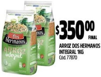 Supermercados Yaguar ARROZ DOS HERMANOS INTEGRAL 1KG oferta