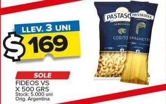 Carrefour Maxi Fideos sole x 500g oferta