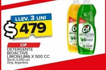 Carrefour Maxi Detergente cif bioactive x 500cc oferta