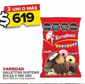 Carrefour Maxi Galletas surtidas terrabusi bolsa x 590g oferta