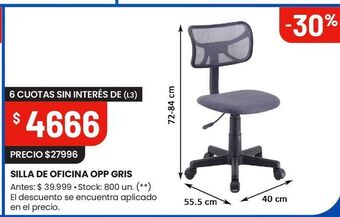 Changomas Silla de oficina opp gris oferta