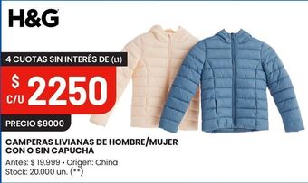 Changomas Camperas livianas de hombre/mujer con o sin capucha oferta