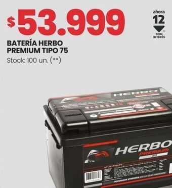 Changomas Batería herbo premium tipo 75 oferta