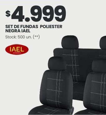 Changomas Set de fundas poliester negra iael oferta
