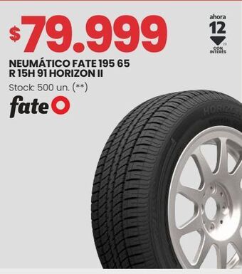 Changomas Neumático fate 195 65 79.999 r 15h 91 horizon ii oferta