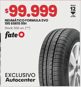 Changomas Neumático formula evo 195 65r15 91h oferta