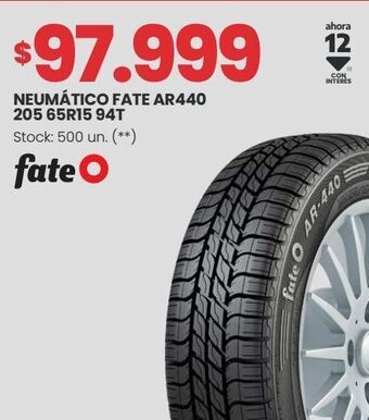 Changomas Neumático fate ar440 205 65r15 94t oferta