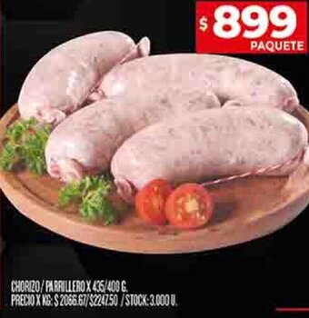 Supermercados DIA CHORIZO/PARRILLEROX 435/400 G. oferta