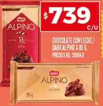 Supermercados DIA CHOCOLATE CON LECHE/COOKIES HERSHEY'S X20G CHOCOLATE DIPLOMATA/CRUNCH/GALAK NESTLE X 80 G. oferta