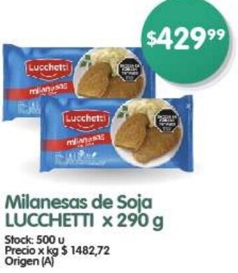 Supermercados Buenos Días Milanesas de Soja LUCCHETTI x 290 g oferta
