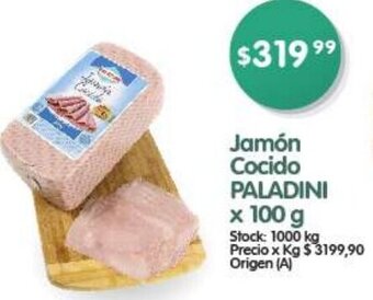 Supermercados Buenos Días Jamón Cocido PALADINI x 100g oferta