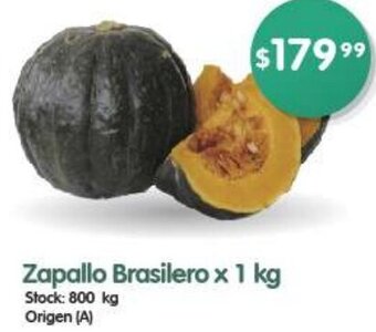 Supermercados Buenos Días Zapallo Brasilero x 1 kg oferta