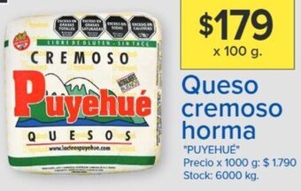 Carrefour QUESOS CREMOSO HORMA PUYEHUE 100G oferta