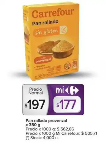 Carrefour Pan Rallado Provenzal x 350g oferta
