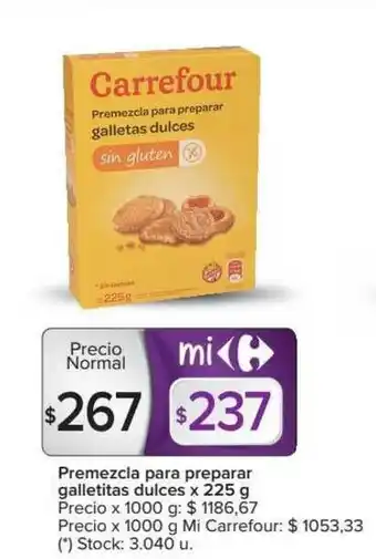 Carrefour Premezcla Para Preparar Galletitas Dulces x 225g oferta