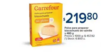 Carrefour Polvo Para Preparar Bizcochuelo De Vainilla x 480g oferta