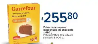Carrefour Polvo Para Preparar Bizcochuelo De Chocolate x 480g oferta