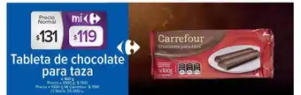 Carrefour Tableta De Chocolate Para Taza oferta
