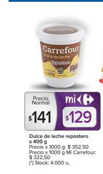 Carrefour Dulce De Leche Repostero x 400g oferta