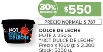 Carrefour DULCE DE LECHE POTE X 250 G. "NOT DULCE DE LECHE" oferta