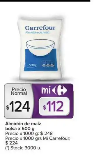 Carrefour Almidón De Maíz Bolsa x 500g oferta