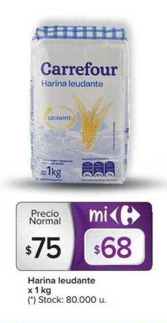 Carrefour Harina Leudante x 1kg oferta