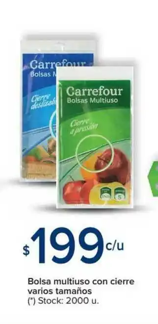 Carrefour Bolsa Multiuso Con Cierre Varios Tamaños oferta